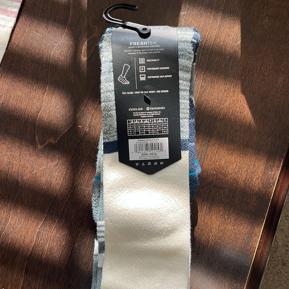 Stance Gray Athletic Socks with Striped Pattern and Ribbed Cuff - Picture 3 of 3